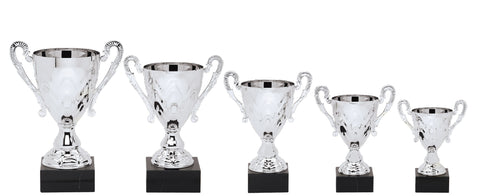 Copa Italiana de Metal Plateada con Base de Mármol AMC10